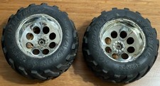 TIRE SET (USED 2PCS) FOR FG MONSTER DURATRAX SMARTECH CARSON SQUARE DRIVE 1/5 RC