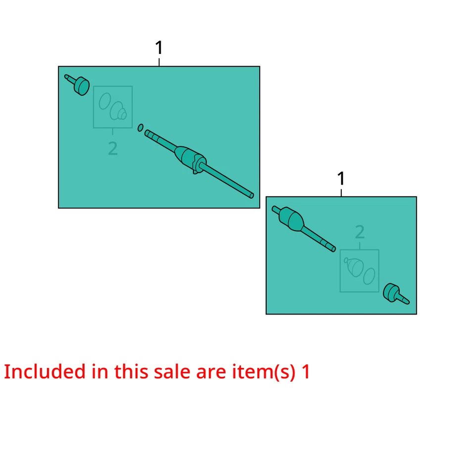 Ford Freestyle 2005-2007 eje pasajero delantero CV C/V KQXM4 Foto 3 de 4