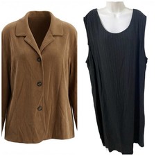 Lisa II Sleeveless Women’s size 32W Black Beige Maxi Sleeveless Dress W/Jacket