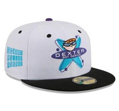 **NEW ERA 59Fifty Cap Dexter's Laboratory Genius At Work White x Black 14942575