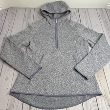 Lululemon Fleece And Thank You 1/2 Zip Pullover Hoodie Sweatshirt Womens 10 Gray