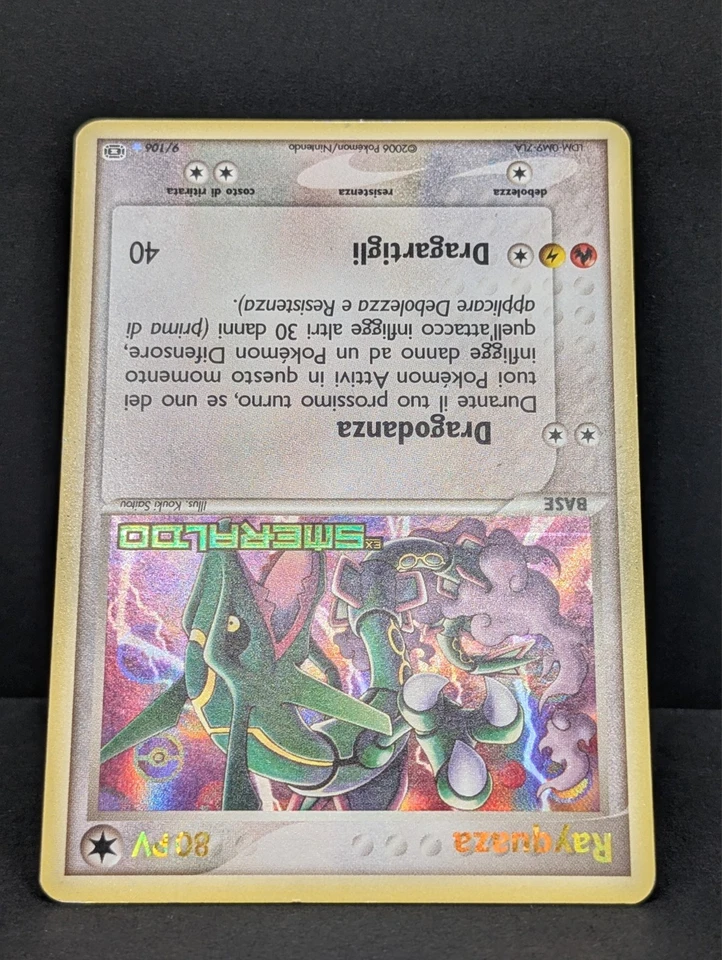 Rayquaza 9/106 Emerald Reverse Holo Ultra Rare Pokemon TCG Nintendo ITALIAN LP - Image 4 of 4