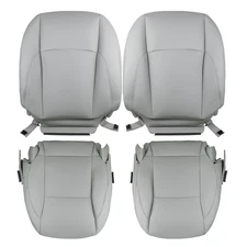 For 2007-2012 Lexus ES350 Gray Driver+Passenger Bottom+Top Perforated Seat Cover