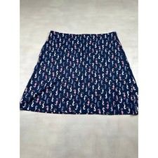 J.Jill Women s Navy Blue Seahorse Midi Skirt Size Large Casual Summer