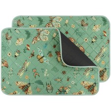 Washable Pee Pads for Dogs, 2 Pack Insect Pattern Reusable Waterproof Puppy P...