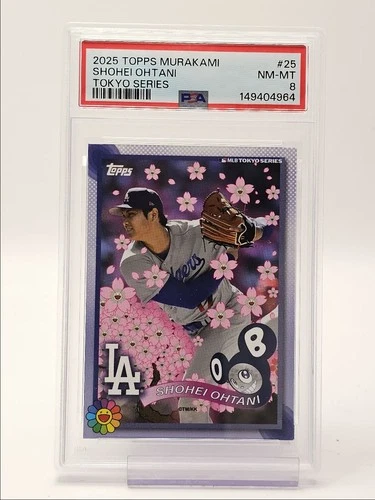 SHOHEI OHTANI 2025 TOPPS MURAKAMI TOKYO SERIES DODGERS #25 PSA 8 Q2161