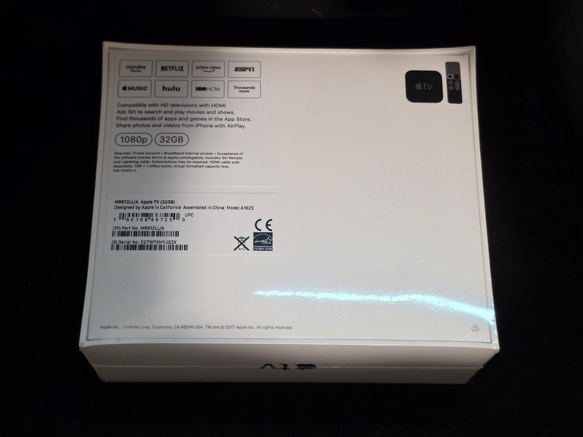 Apple TV (4th Generation) 32GB HD Media Streamer - Black (MR912LL