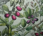 Mediterranean Figs Curtain Fabric Linen Cotton Upholstery Cushion Roman Blind