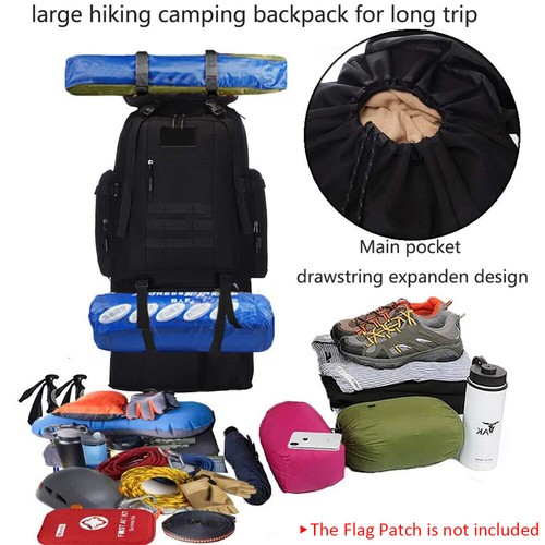 100L Army Rucksack Molle Groß Outdoor Armee Wandern Trekking Kampfrucksack Bag - Bild 6 von 7