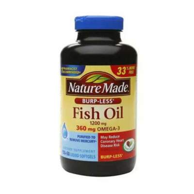 Nature Made Burp Less 1200mg Fish Oil Omega 3 360mg