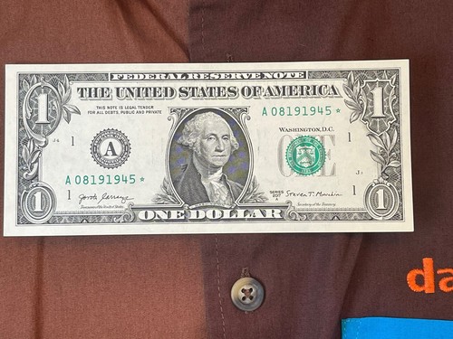 $1 2017A Fancy Serial # Birthday Anniversary  AUGUST 19, 1945  08 19 1945 - Picture 1 of 4