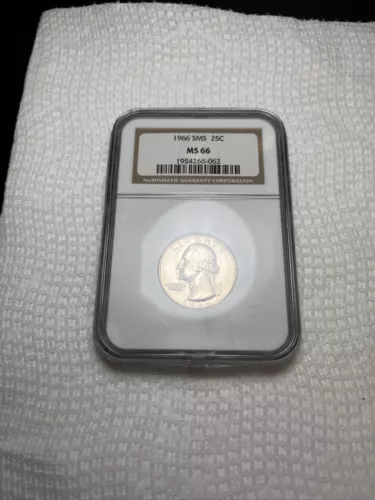1966 SMS Washington Quarter MS66 NGC Certified