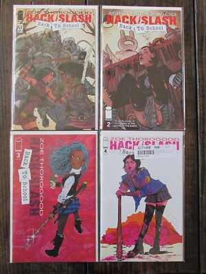 Image 2023 HACK SLASH BACK TO SCHOOL Comic Book Issues #1-4 Complete Set Variant