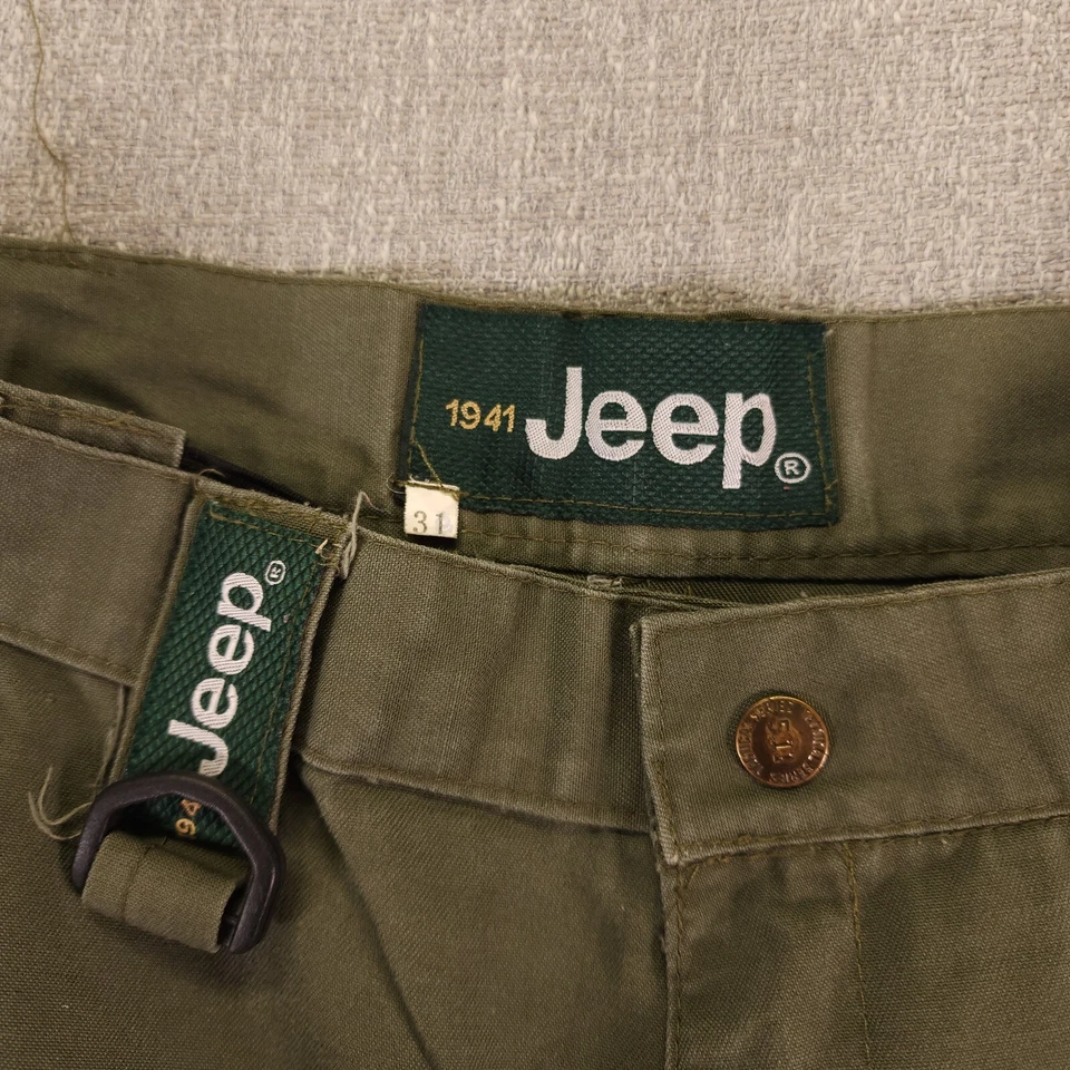 Calça Jeep Cargo Masculina 28 Verde Paraquedas Tappered - Imagem 3 de 4