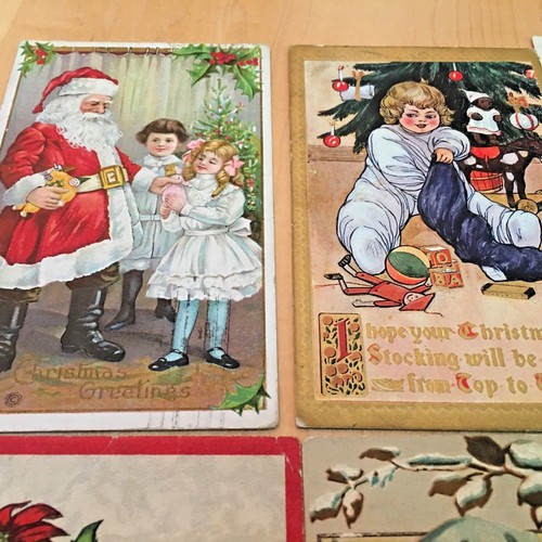 VINTAGE XMAS EIGHT POSTCARDS - Picture 2 of 6