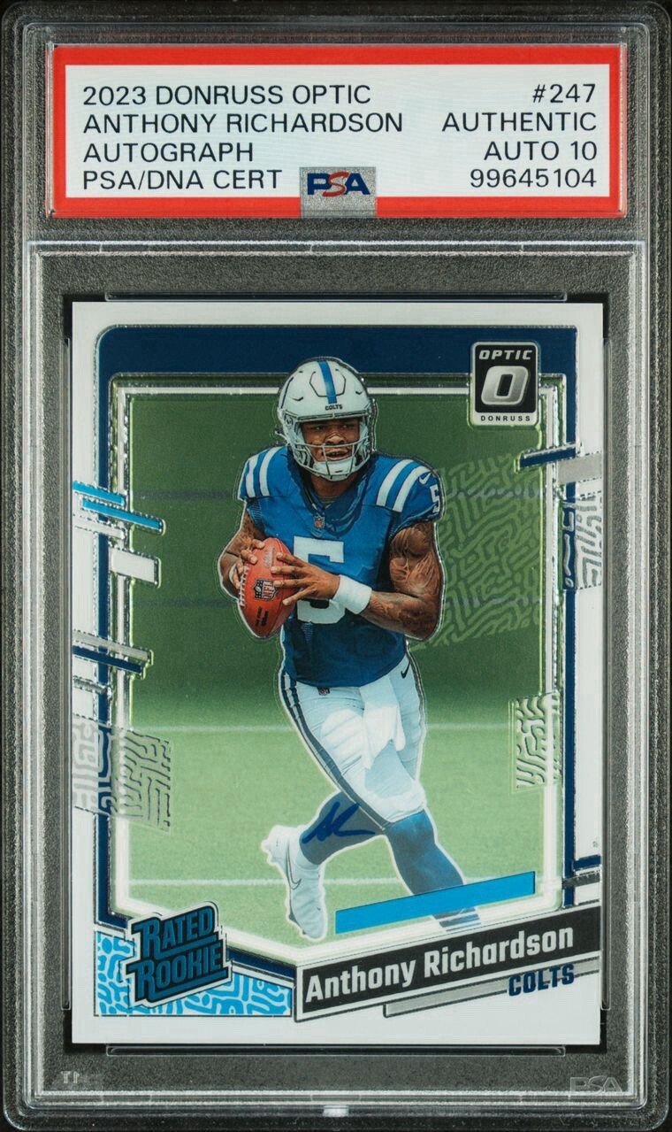 2023 Panini Donruss Optic Anthony Richardson Rated Rookie Auto /99 PSA 10 RC🔥🔥