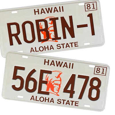 1981 Hawaii Magnum PI TV Show Robin-1 and 56E 478 Design Aluminum