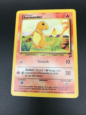 Charmander 69/130 Base Set 2 Common 2000 Pokemon WOTC Vintage NM | eBay