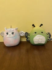 Squishmallows Kirsty The Green Butterfly & Winona The Llama Pegacorn 5” Plush