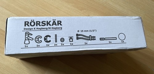 Rubinetto bagno vanità IKEA Rorskar a leva singola placcato cromato nuovo vintage - Foto 2 di 6