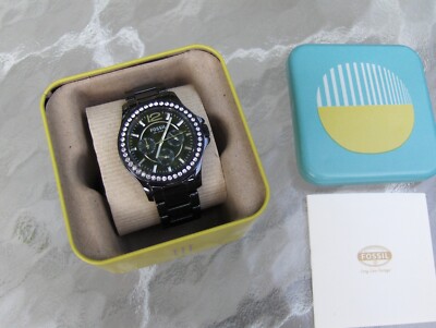 FOSSIL Black Ceramic Swarovski Crystal Bezel Watch Fossil | Accessories | Fossil Black Ceramic Swarovski  main image 2