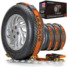 Rolling Idler 3-Cleat Car Tie Down - 120", 4 Pack - PROSeries - 3300 lbs SWL