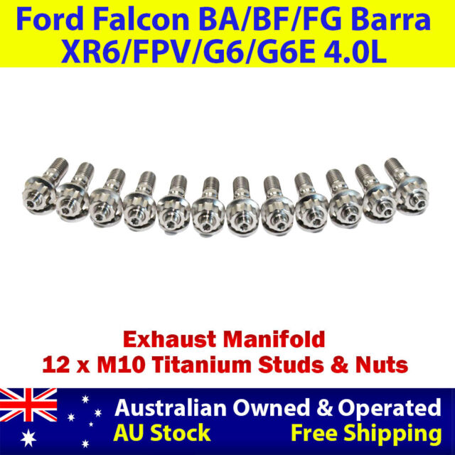 Titanium Exhaust Manifold Stud Kit For Ford Falcon XR6 BA/BF/FG 4.0L