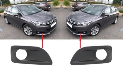 ROBUST Front Bumper Grille Fog Light Trim Right O/S For Citroen C4 2010-2018 – OEM 745365, Black