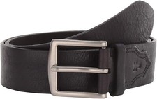 NEW Frye Men's Flat Panel Black Leather Belt - DC885 - Black - Size 38