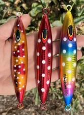 SALE ! 400 500 600g BLUEFIN TUNA KNIFE JIGS - 16 Ounce Eddie Bomb  Bft Nighttime