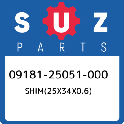 09181-25051-000 Suzuki Shim(25x34x0.6) 0918125051000, New Genuine
