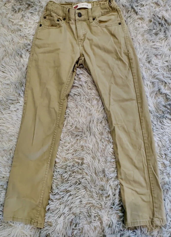 Boys Levi's 511 Slim Fit Khaki size 10 Regular 25 x 25 adjustable waist - Image 2 of 4