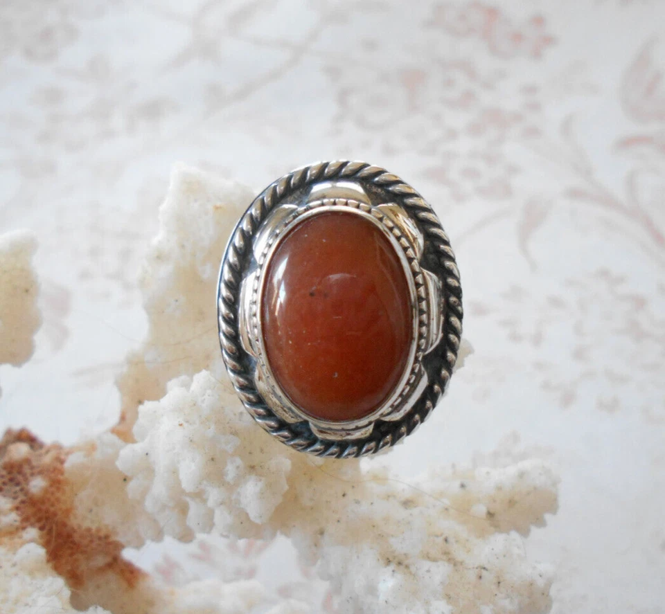 Anillo de cornalina Sterling Carolyn Pollack talla 10,5 4181R Foto 3 de 4