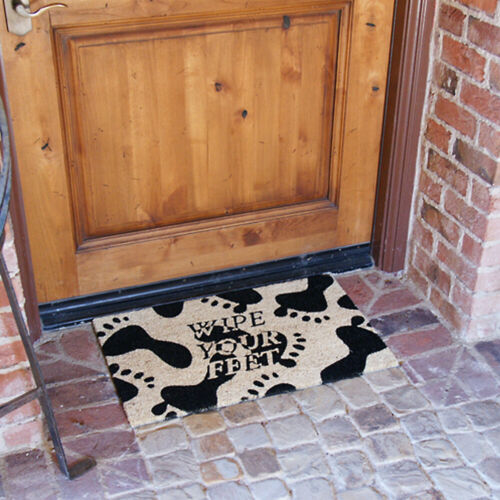 Rubber-Cal "Wipe Your Feet, Please" Coir Mat, 18 x 30-Inch - Picture 2 of 5