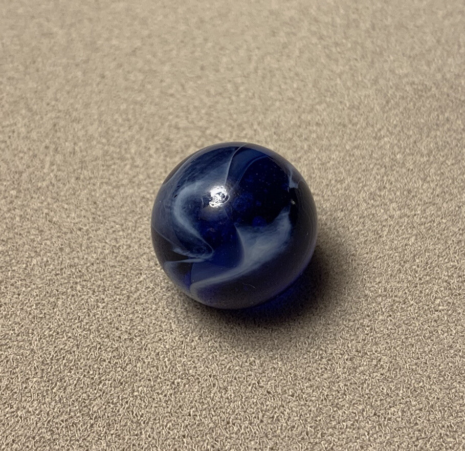 【新品・未開封】BRIESTA BLUE marble Vtg Christensen CAC Alley Agate Dark Blue White Swirl Transparent