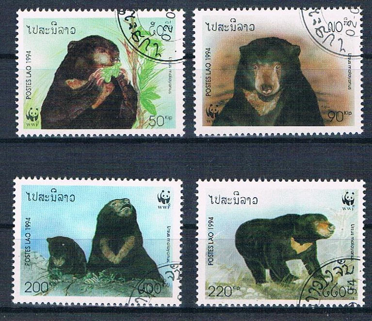 G/13  WWF, Wildtiere Laos, Satz komplett  /o - Bild 1 von 1