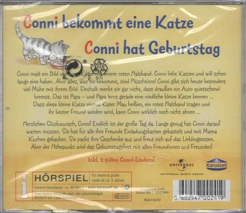 Conni bekommt eine Katze Conni hat Geburtstag Kinder Hörbuch CD NEU - Bild 2 von 2