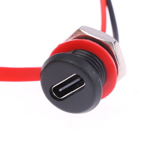 USB-C Connector Type-C To PH 2.0 With Nut Locking Plate Female USB Socket - Photo 4/11