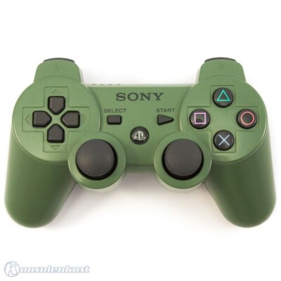 PS3 orig DualShock 3 Wireless Pad grün-schwarz / Jungle-Green [Sony] Top Zustand