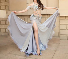 Belly Dance Professional Egyptian Cusomzied Belly Dancing Flowers Oriental Dance