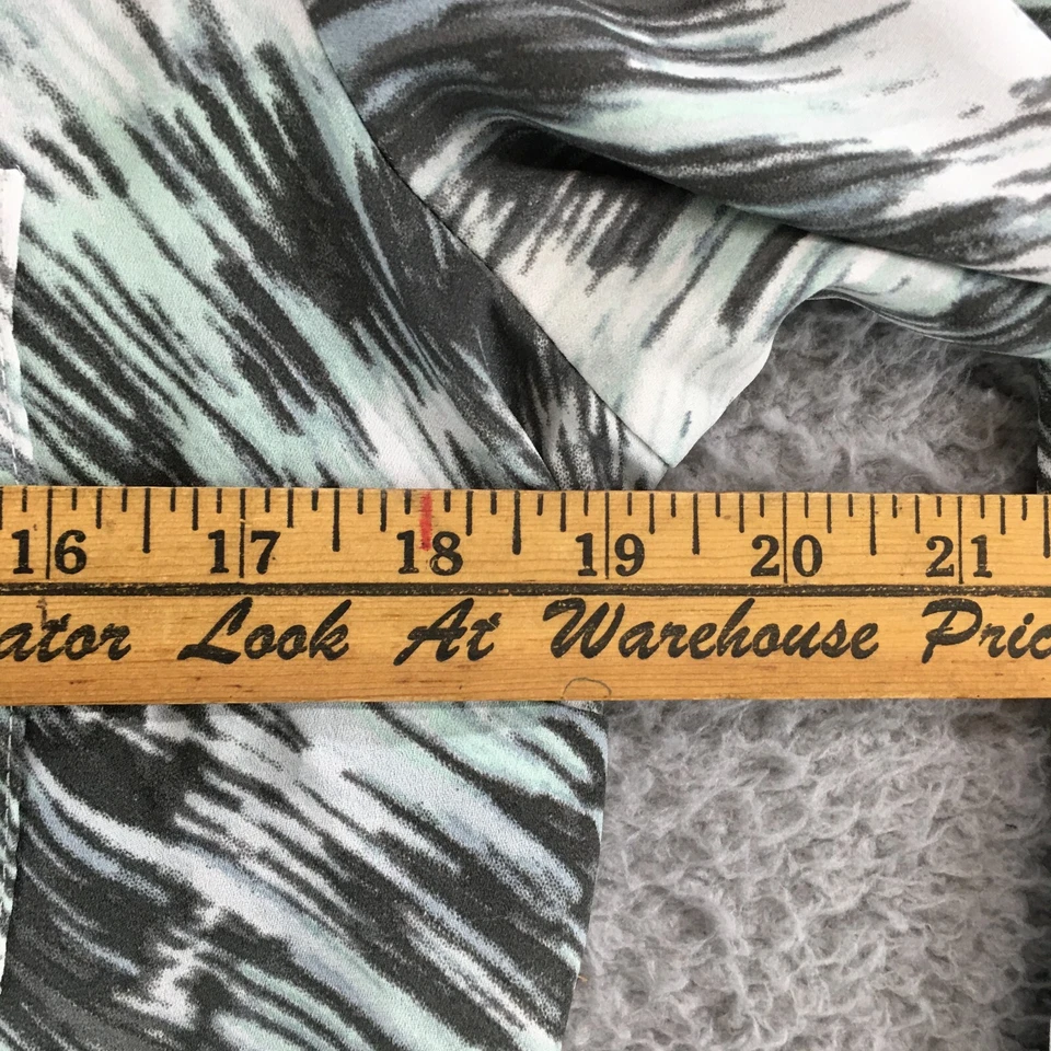 Vestido Camisa Maternidad Liz Lange Mujer M Azul Gris Abotonado Manga Larga Informal Foto 4 de 4