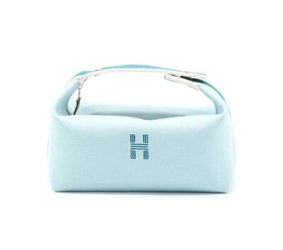 Authentic Hermes Bride A Brac PM Eucalyptus Canvas Travel Case