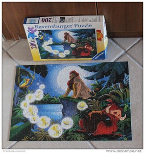 Rare Puzzle Ravensburger 200 Pieces 1994 Le Roi Lion Au Clair De Lune Ebay