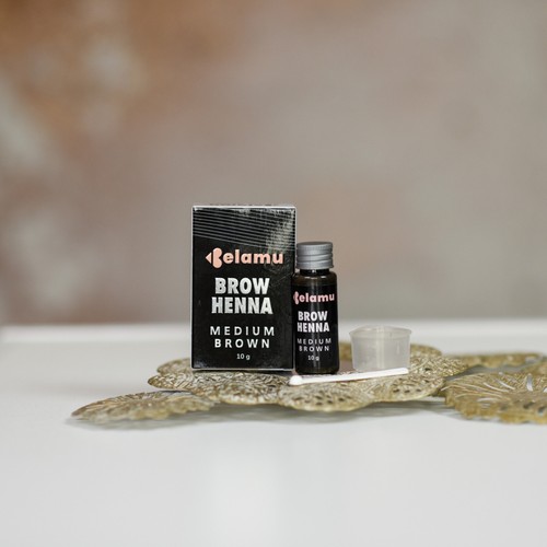 Brow Henna Brown - Natural Long Lasting Eyebrow Tint Kit With Mixing Water, 10 g - Picture 2 of 5