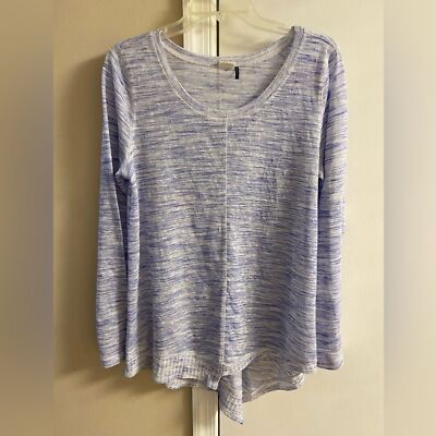 Akemi &Kin Anthropologie the Ezri marled knit asymmetrical tunic top Large