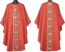 New RED clergy gothic vestment & Stole,Gothic chasuble ,Casel,Casulla, Chasuble