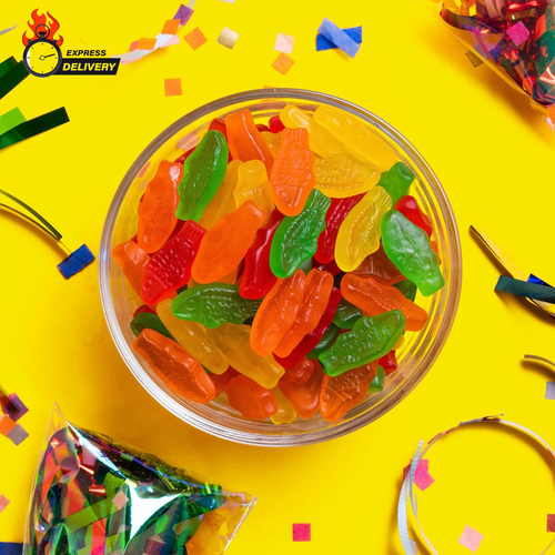 SWEDISH FISH Mini Assorted Soft & Chewy Candy, Family Size, Bulk Candy, 1.8 Lb - Picture 4 of 12