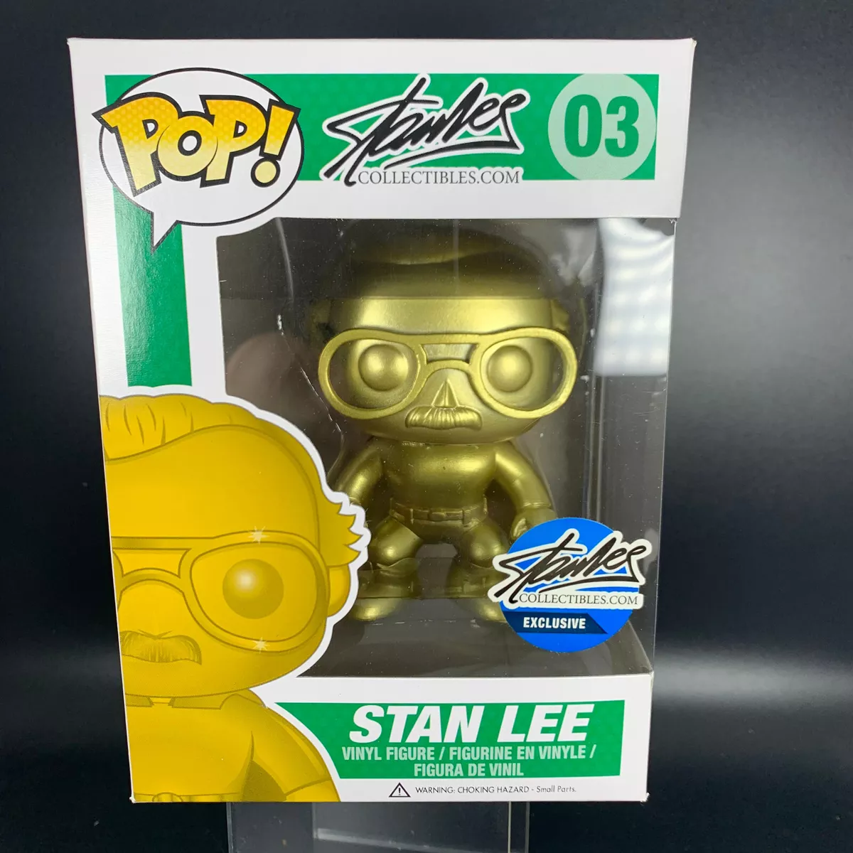 Funko Pop Stan Lee 03 Gold Superhero NYCC 2015 Pop Protector Mint