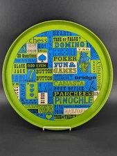 Retro 1970's Fun & Games Plastic Tray by JSC 14'' Game Tray, Drink Tray, Serving