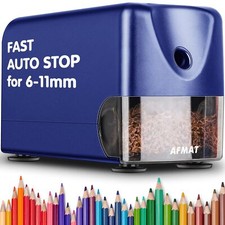 Heavy Duty Electric Pencil Sharpener 6-11mm Sharp Point Auto Stop Blue
